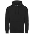 Black - Front - AWDis Just Hoods Adults Unisex Supersoft Hooded Sweatshirt-Hoodie