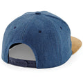 Denim Blue - Back - Beechfield Unisex Faux Suede Peak Snapback Cap