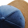 Denim Blue - Lifestyle - Beechfield Unisex Faux Suede Peak Snapback Cap