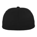 Dark Navy - Side - Yupoong Flexfit Unisex Premium 210 Fitted Flat Peak Cap