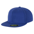 Royal Blue - Front - Yupoong Flexfit Unisex Premium 210 Fitted Flat Peak Cap