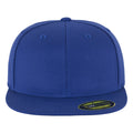 Royal Blue - Back - Yupoong Flexfit Unisex Premium 210 Fitted Flat Peak Cap