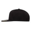 Black - Back - Yupoong Flexfit Unisex Premium 210 Fitted Flat Peak Cap