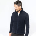 Navy - Back - WK. Designed To Work Mens Full Zip Anti Pill Microfleece Jacket