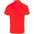 Strawberry Red - Back - Premier Mens Coolchecker Pique Short-Sleeved Polo Shirt