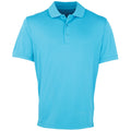 Turquoise - Front - Premier Mens Coolchecker Pique Short-Sleeved Polo Shirt