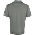 Dark Grey - Back - Premier Mens Coolchecker Pique Short-Sleeved Polo Shirt