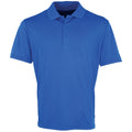 Royal - Front - Premier Mens Coolchecker Pique Short-Sleeved Polo Shirt