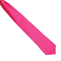 Hot Pink - Back - Premier Colours Mens Satin Clip Tie