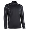 Black - Back - Rhino Mens Seville 1-4 Zip Midlayer Sports Top