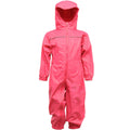 Jem Pink - Front - Regatta Professional Junior Childrens-Kids Paddle Rainsuit