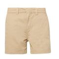 Khaki - Front - Asquith & Fox Womens-Ladies Classic Fit Shorts