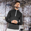 Jet Black- Arctic White - Back - AWDis Just Cool Mens Half Zip Sweatshirt