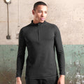 Charcoal- Jet Black - Back - AWDis Just Cool Mens Half Zip Sweatshirt