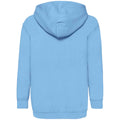 Sky Blue - Back - Fruit Of The Loom Older Kids Unisex Classic 80-20 Hoodie