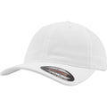 White - Front - Flexfit Garment Washed Cotton Dad Baseball Cap