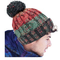 Watermelon Breeze - Back - Beechfield Unisex Adults Corkscrew Knitted Pom Pom Beanie Hat