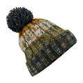 Autumn Moss - Front - Beechfield Unisex Adults Corkscrew Knitted Pom Pom Beanie Hat