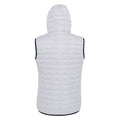 White - Back - 2786 Womens-Ladies Honeycomb Zip Up Hooded Gilet-Bodywarmer