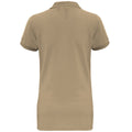 Khaki - Back - Asquith & Fox Womens-Ladies Short Sleeve Performance Blend Polo Shirt