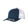 Navy-White - Front - Yupoong Flexfit Retro Snapback Trucker Cap