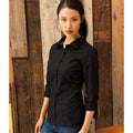 Black - Back - Premier Womens-Ladies Friday Fitted Long-Sleeved Shirt