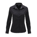 Black - Front - Premier Womens-Ladies Friday Fitted Long-Sleeved Shirt