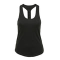 Charcoal - Front - Tri Dri Womens-Ladies Performance Strap Back Vest