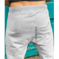 Heather Grey - Side - Build Your Brand Mens Heavy Deep Crotch Sweatpants