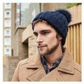 Navy - Back - Beechfield Unisex Verbier Fur Pom Pom Chunky Beanie