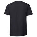 Black - Back - Fruit Of The Loom Mens Iconic 195 Ringspun Premium Tshirt