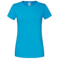 Azure Blue - Front - Fruit Of The Loom Womens-Ladies Fit Ringspun Premium Tshirt