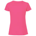 Fuchsia - Back - Fruit Of The Loom Womens-Ladies Fit Ringspun Premium Tshirt