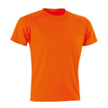 Flo Orange - Front - Spiro Adults Unisex Impact Aircool Tee