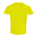 Flo Yellow - Back - Spiro Adults Unisex Impact Aircool Tee