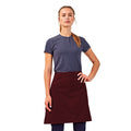 Burgundy - Back - Premier Unisex Calibre Heavy Cotton Canvas Waist Apron