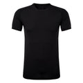 Full Black - Front - TriDri Mens Seamless 3D Fit Multi Sport Performance Short Sleeve Top