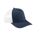 Navy-White - Front - Beechfield Unisex Adults Urbanwear Trucker Cap