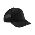 Black - Front - Beechfield Unisex Adults Urbanwear Trucker Cap