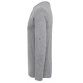 Grey Marl - Side - Premier Mens Long John Roll Sleeve Tee