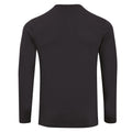 Black - Back - Premier Mens Long John Roll Sleeve Tee