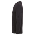 Black - Side - Premier Mens Long John Roll Sleeve Tee