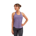 Purple Melange - Side - Tri Dri Womens-Ladies Double Strap Back Sleeveless Vest