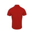 Red - Back - Premier Mens Coolchecker Plus Pique Polo With CoolPlus