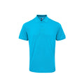 Turquoise - Front - Premier Mens Coolchecker Plus Pique Polo With CoolPlus