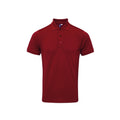 Burgundy - Front - Premier Mens Coolchecker Plus Pique Polo With CoolPlus