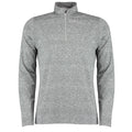 Grey Heather - Front - Rhino Mens Hyper Mid Layer Zip Skin Performance Top