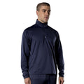 Navy Heather - Back - Rhino Mens Hyper Mid Layer Zip Skin Performance Top