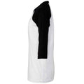 White-Black - Side - Bella + Canvas Childrens-Kids 3-4 Sleeves Baseball Tee