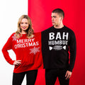 Red-Black - Back - Christmas Shop Twin Christmas Humbug Jumper